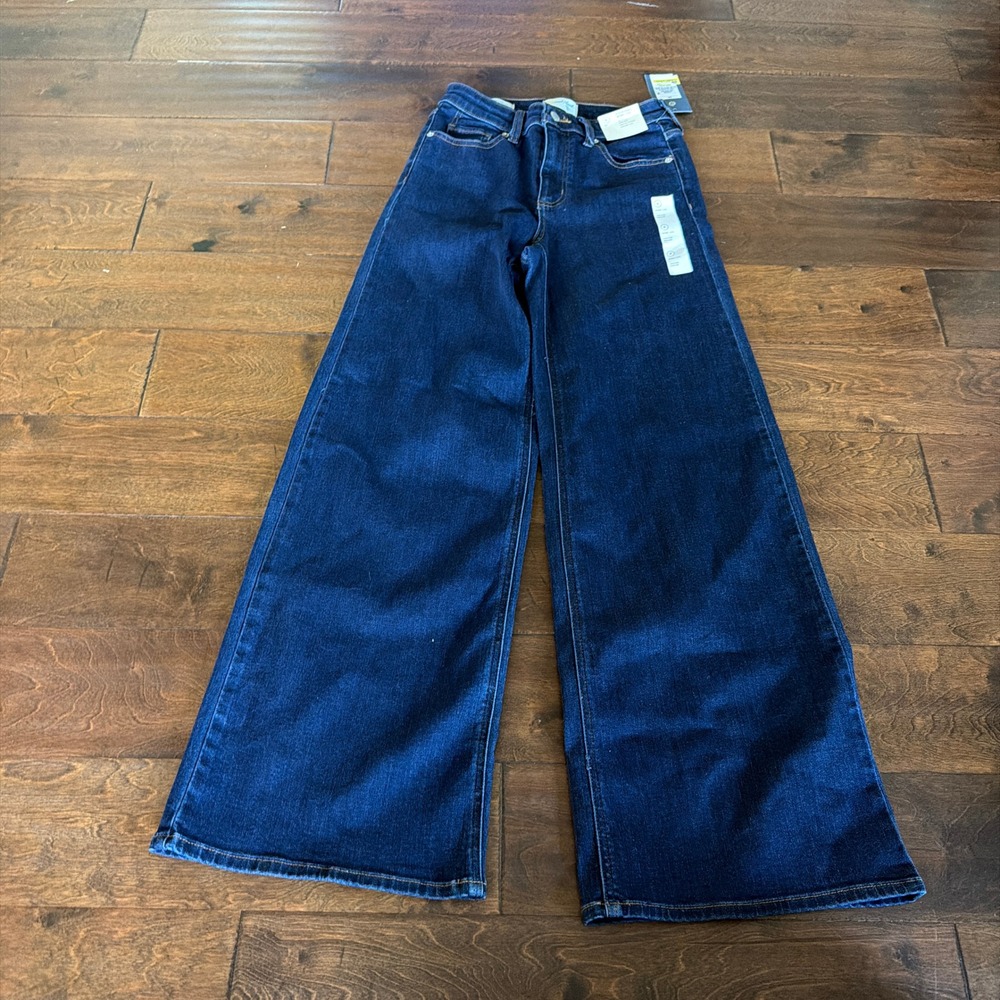 Universal Thread Everyday Wide Leg Jeans High Rise Dark Wash Indigo 6 Regular